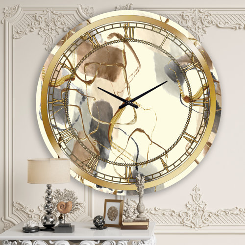 Bless international Gold Glam Squares V Glam wall clock & Reviews